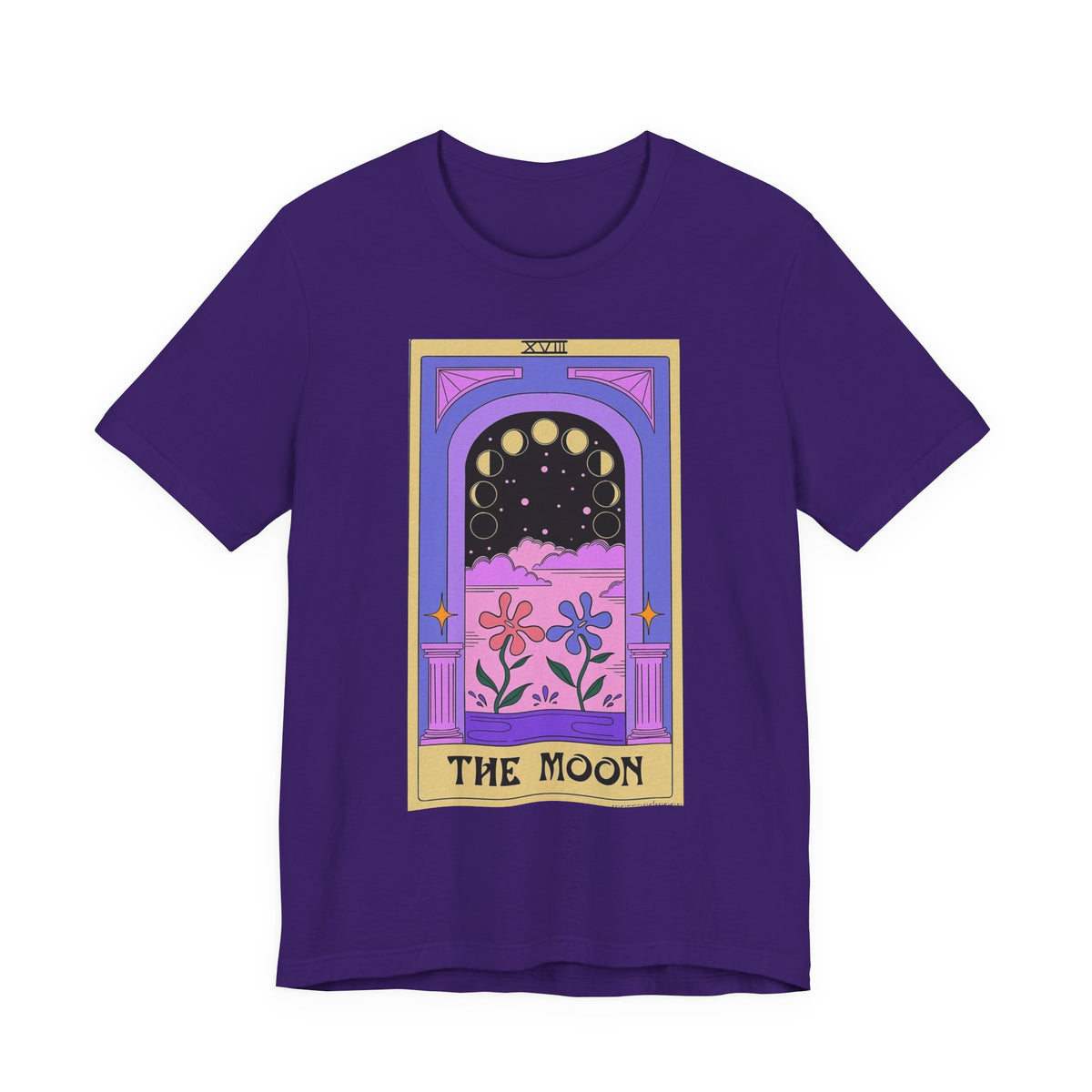 Tarot 'The Moon' Graphic Tee — Mystical Moon Phases Design