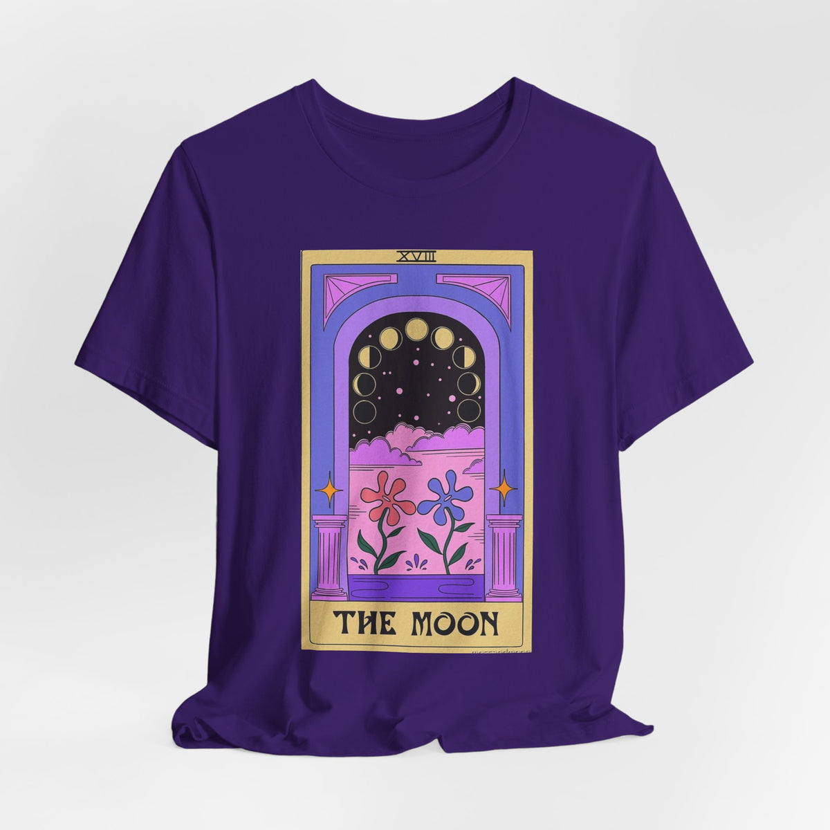 Tarot 'The Moon' Graphic Tee — Mystical Moon Phases Design