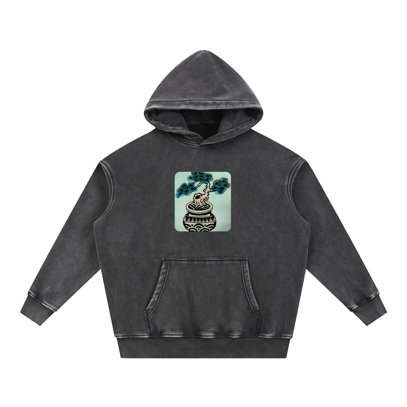 Blue Tree Music School Snow Wash Fleece Oversize Hoodie