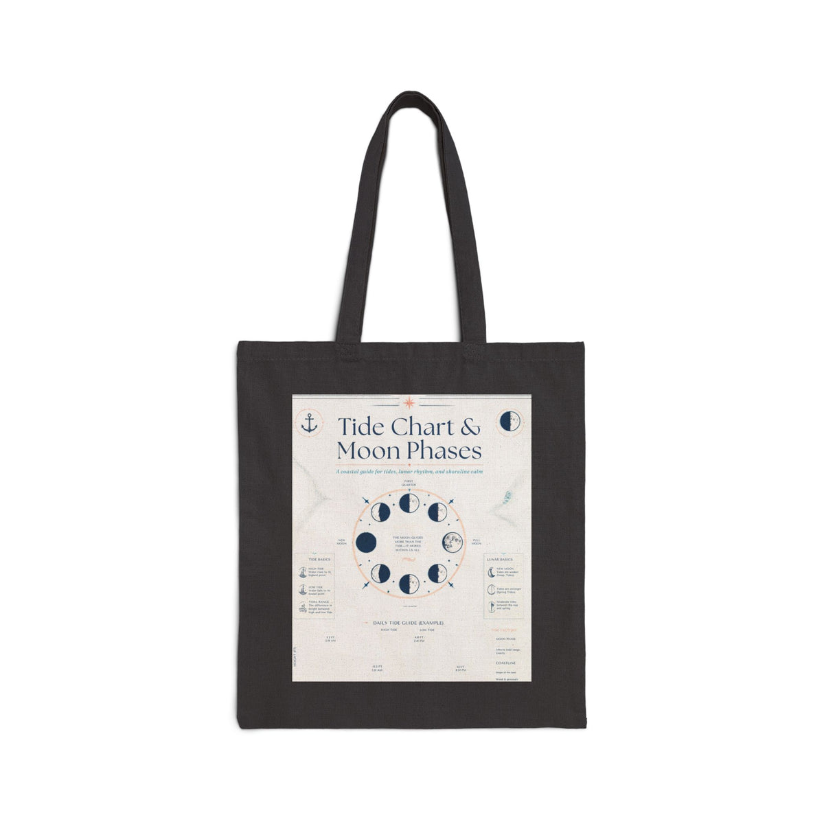 Tote Bag — Tide Chart & Moon Phases Canvas Tote