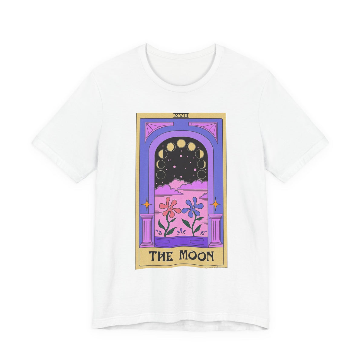 Tarot 'The Moon' Graphic Tee — Mystical Moon Phases Design
