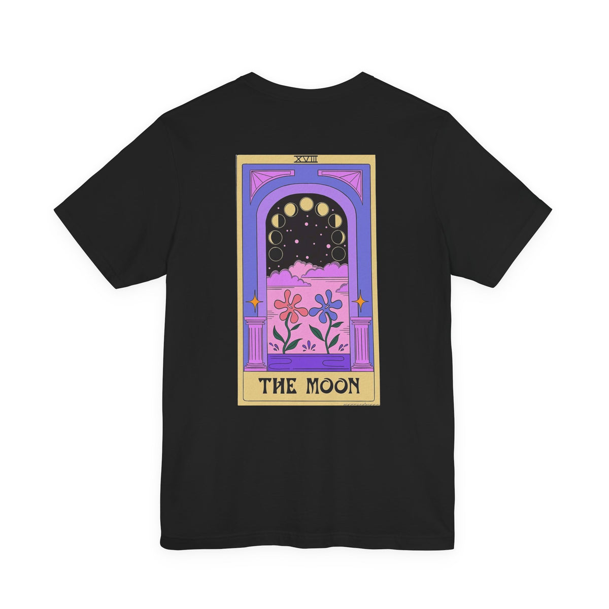 Tarot 'The Moon' Graphic Tee — Mystical Moon Phases Design