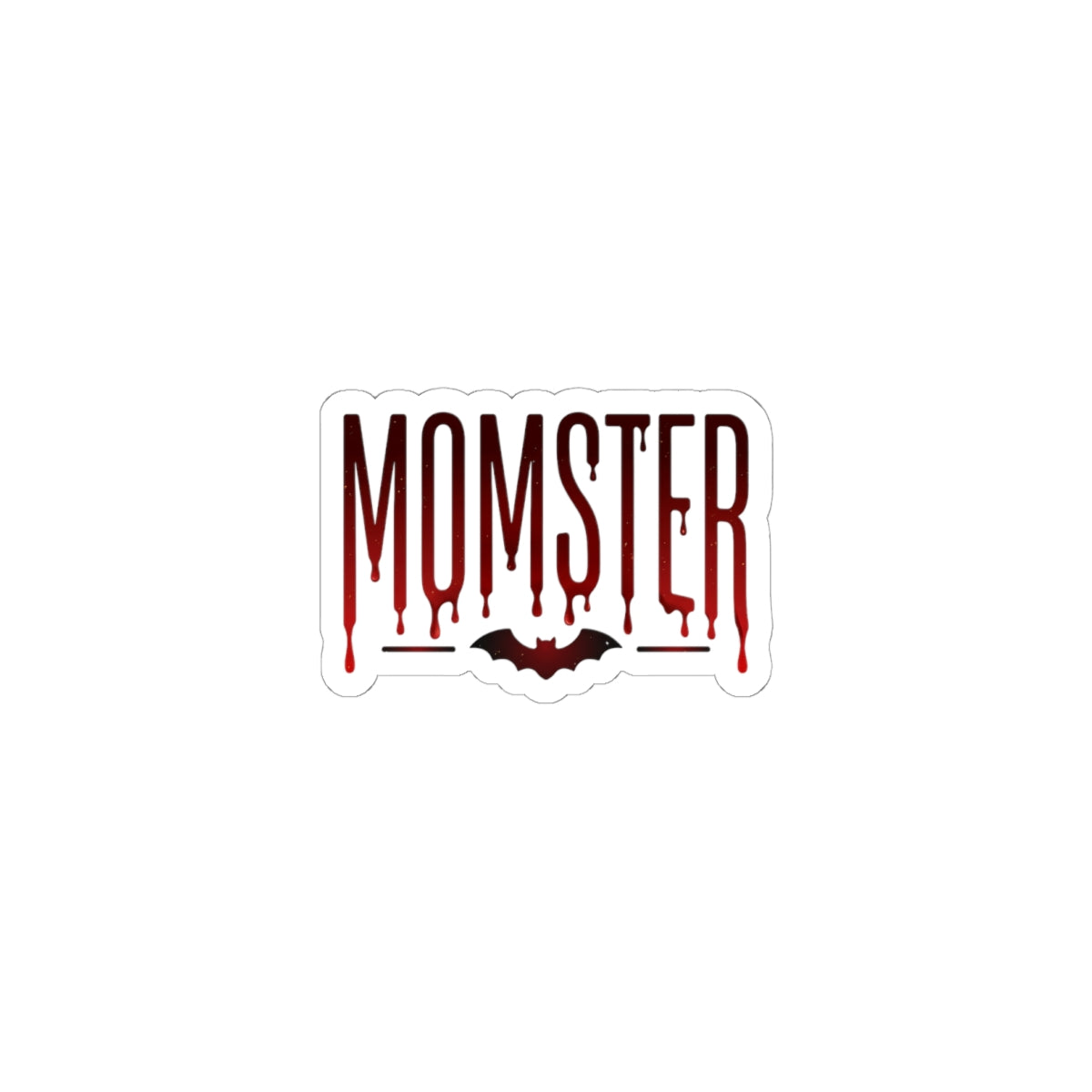 Momster Drip Lettering Kiss-Cut Stickers | Halloween mom, bat graphic