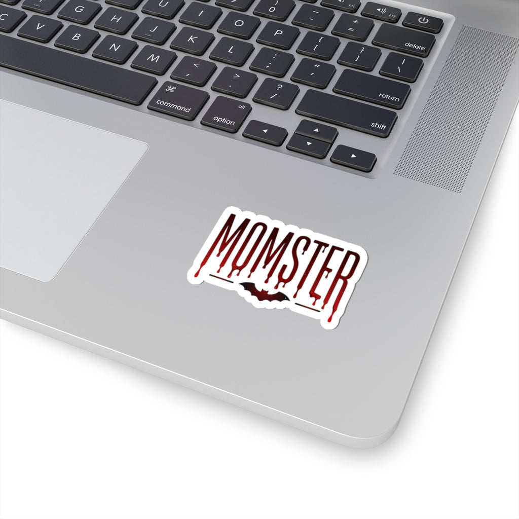 Momster Drip Lettering Kiss-Cut Stickers | Halloween mom, bat graphic