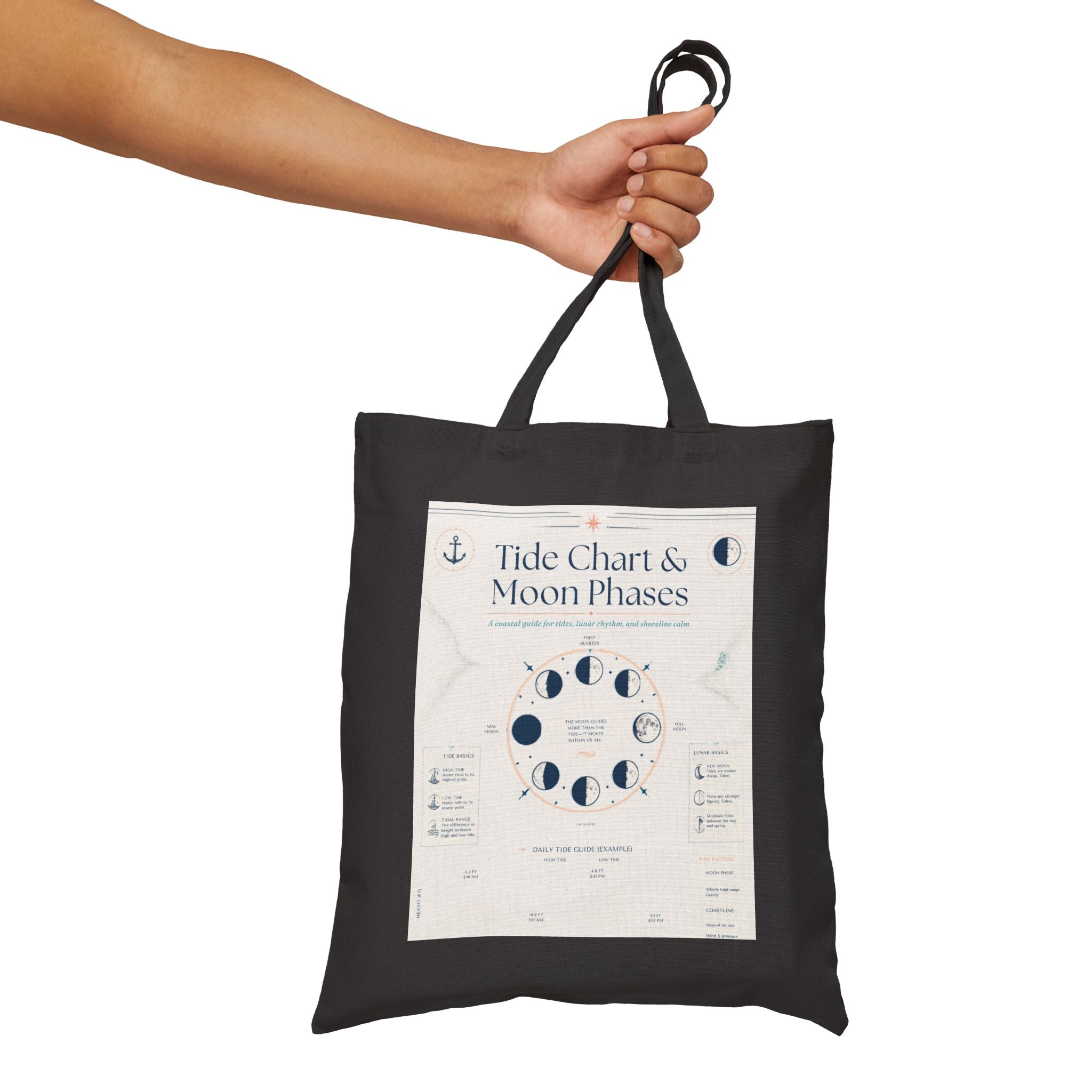 Tote Bag — Tide Chart & Moon Phases Canvas Tote