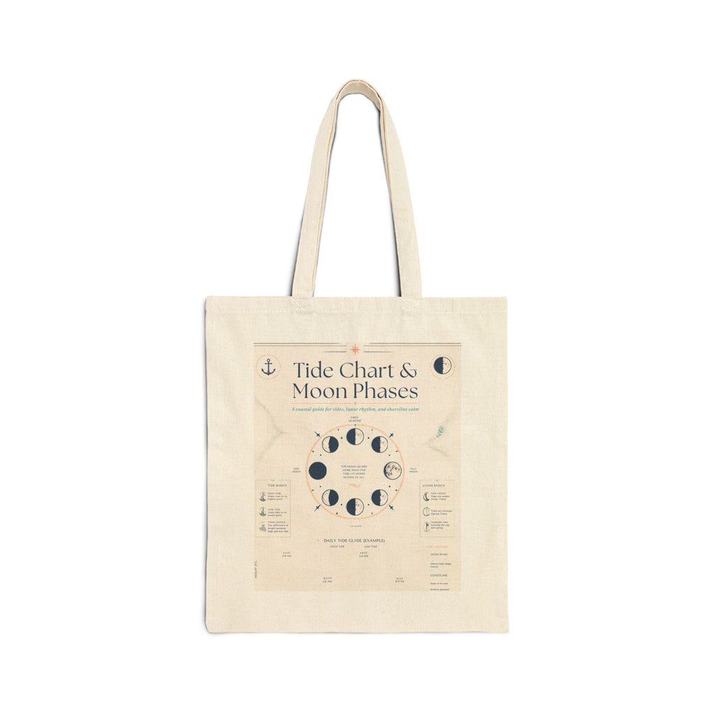 Tote Bag — Tide Chart & Moon Phases Canvas Tote
