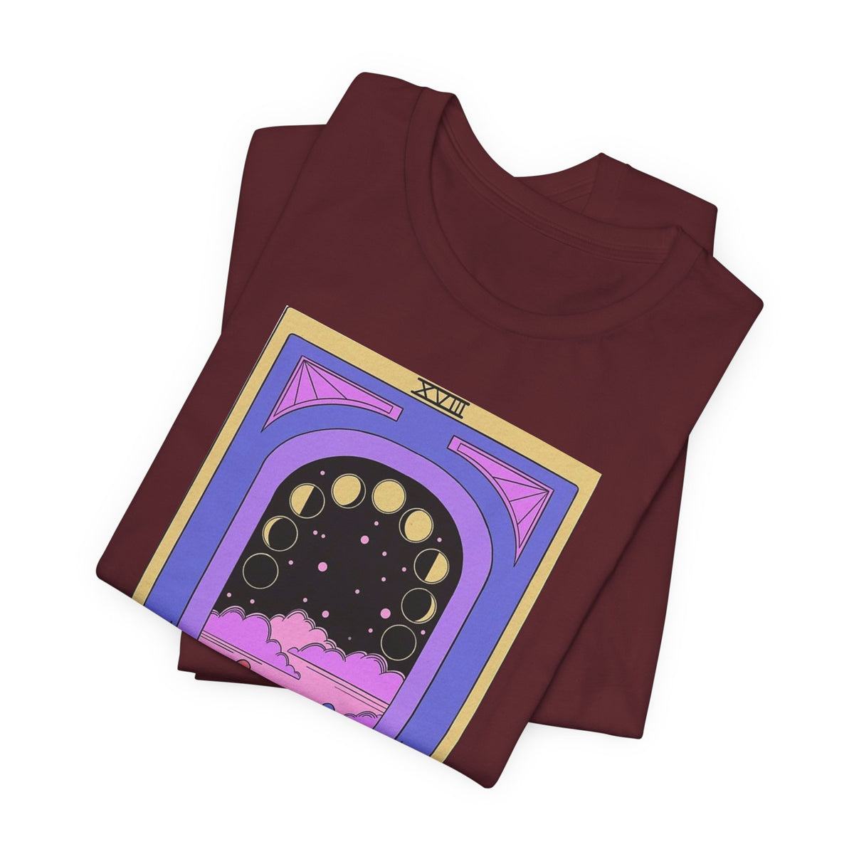 Tarot 'The Moon' Graphic Tee — Mystical Moon Phases Design