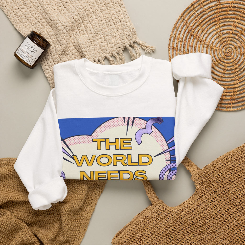 "The World Needs Your Magic" Retro Pop Art Motivational Pullover