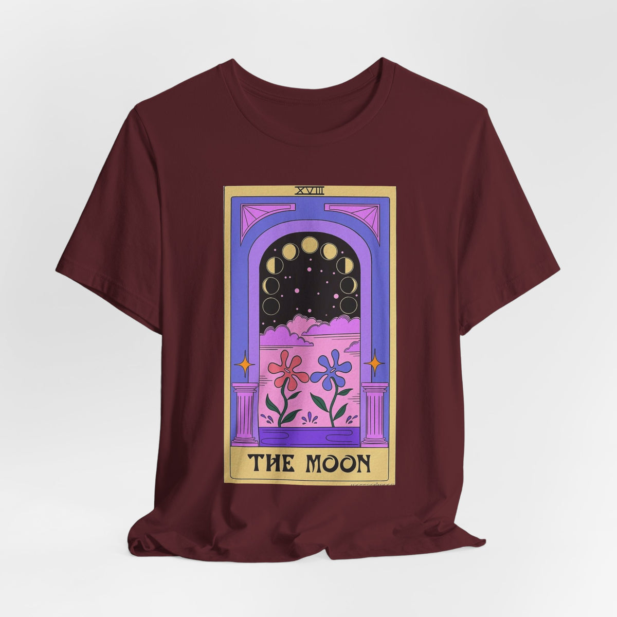 Tarot 'The Moon' Graphic Tee — Mystical Moon Phases Design