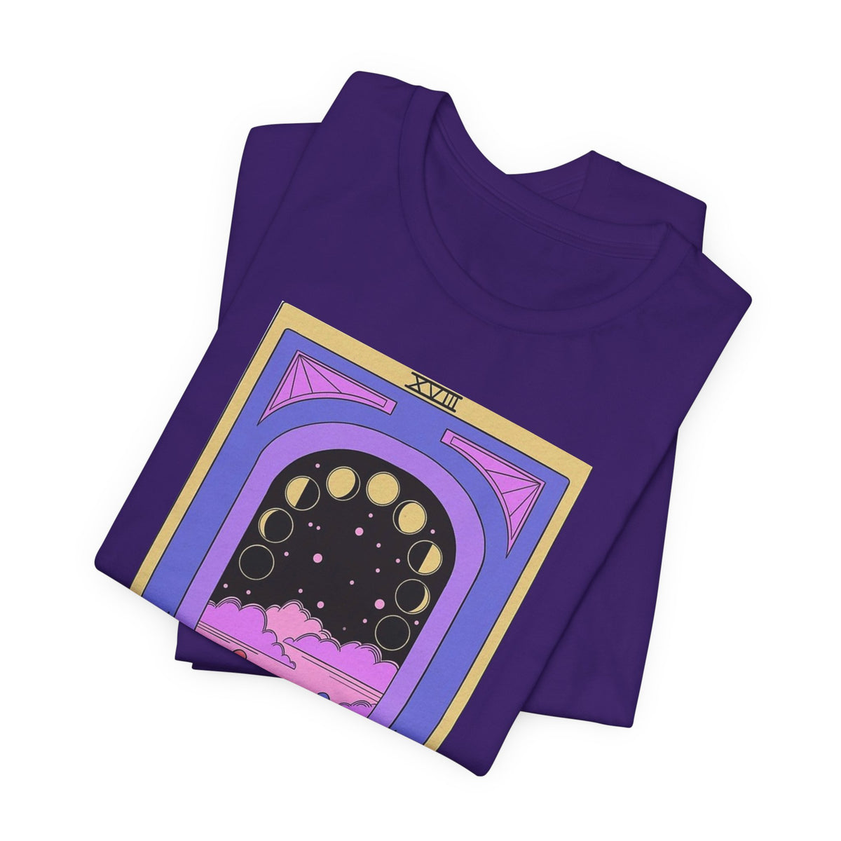 Tarot 'The Moon' Graphic Tee — Mystical Moon Phases Design
