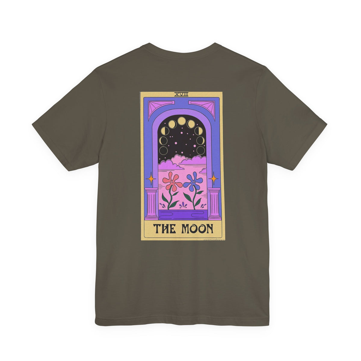 Tarot 'The Moon' Graphic Tee — Mystical Moon Phases Design