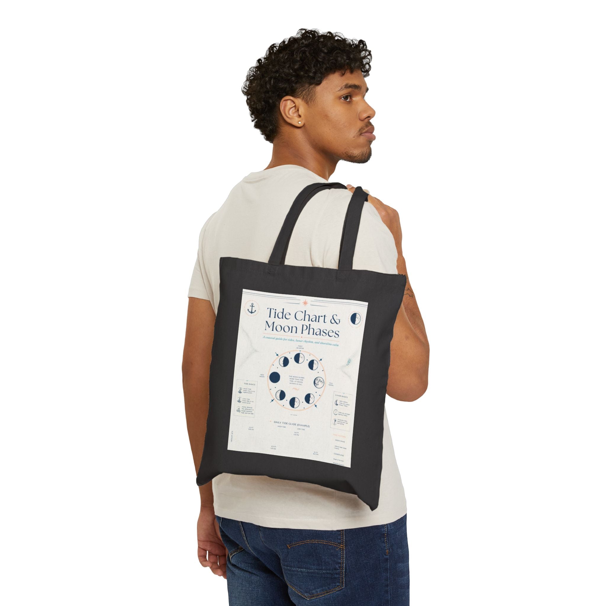 Tote Bag — Tide Chart & Moon Phases Canvas Tote