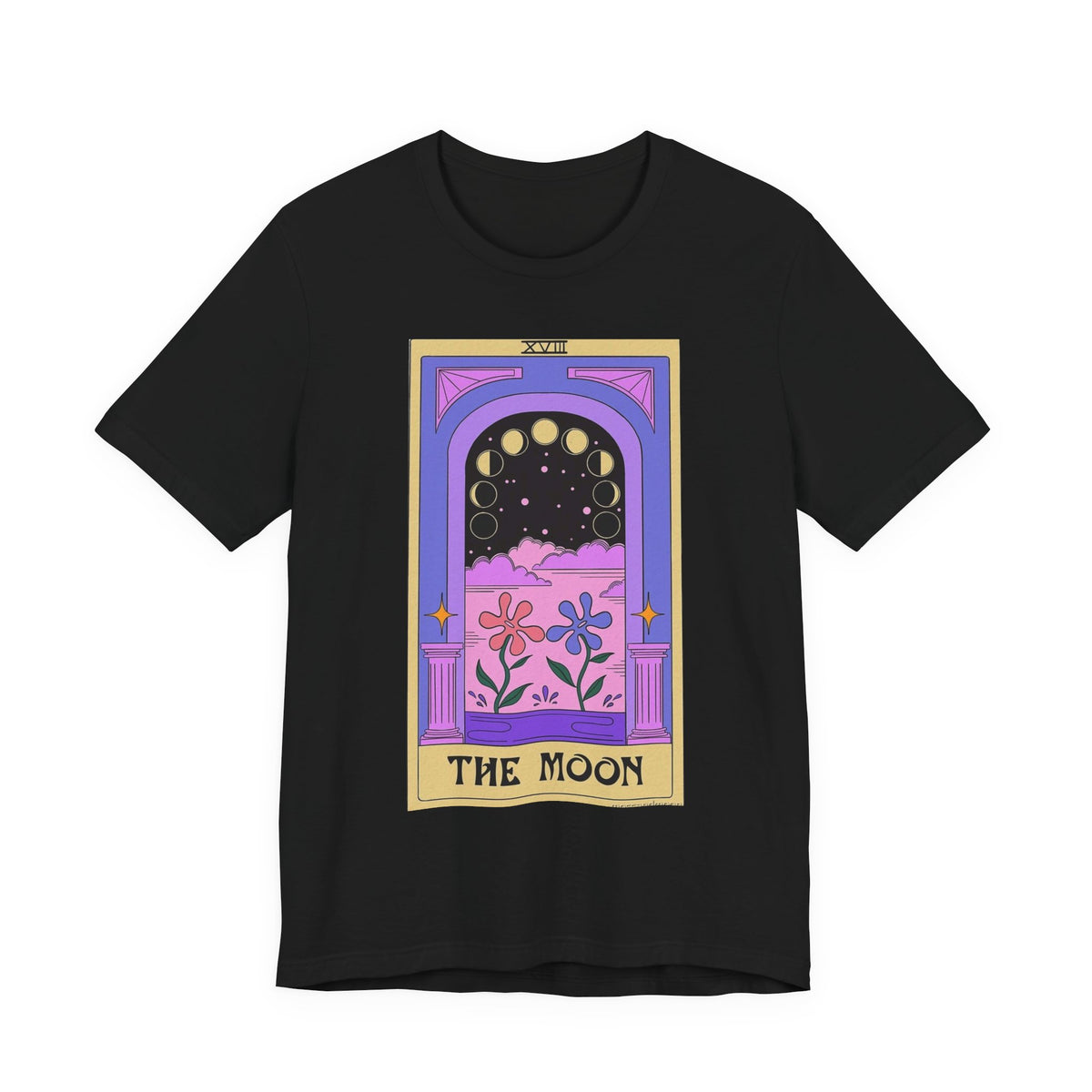 Tarot 'The Moon' Graphic Tee — Mystical Moon Phases Design