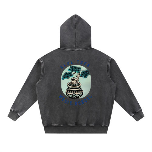 Blue Tree Music School Snow Wash Fleece Oversize Hoodie