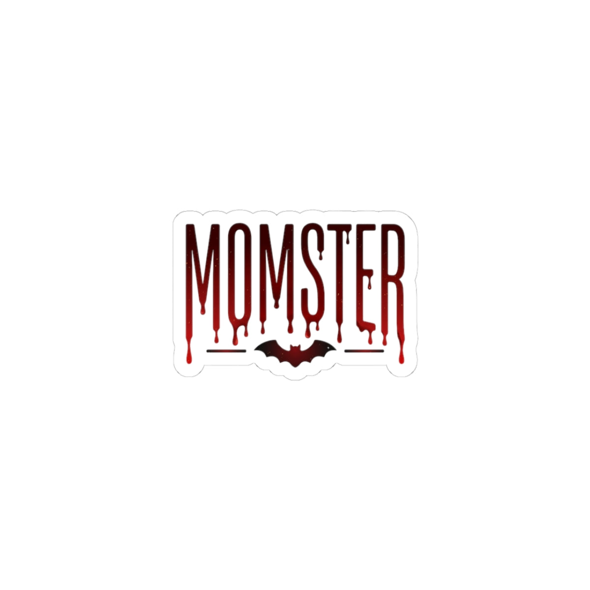 Momster Drip Lettering Kiss-Cut Stickers | Halloween mom, bat graphic