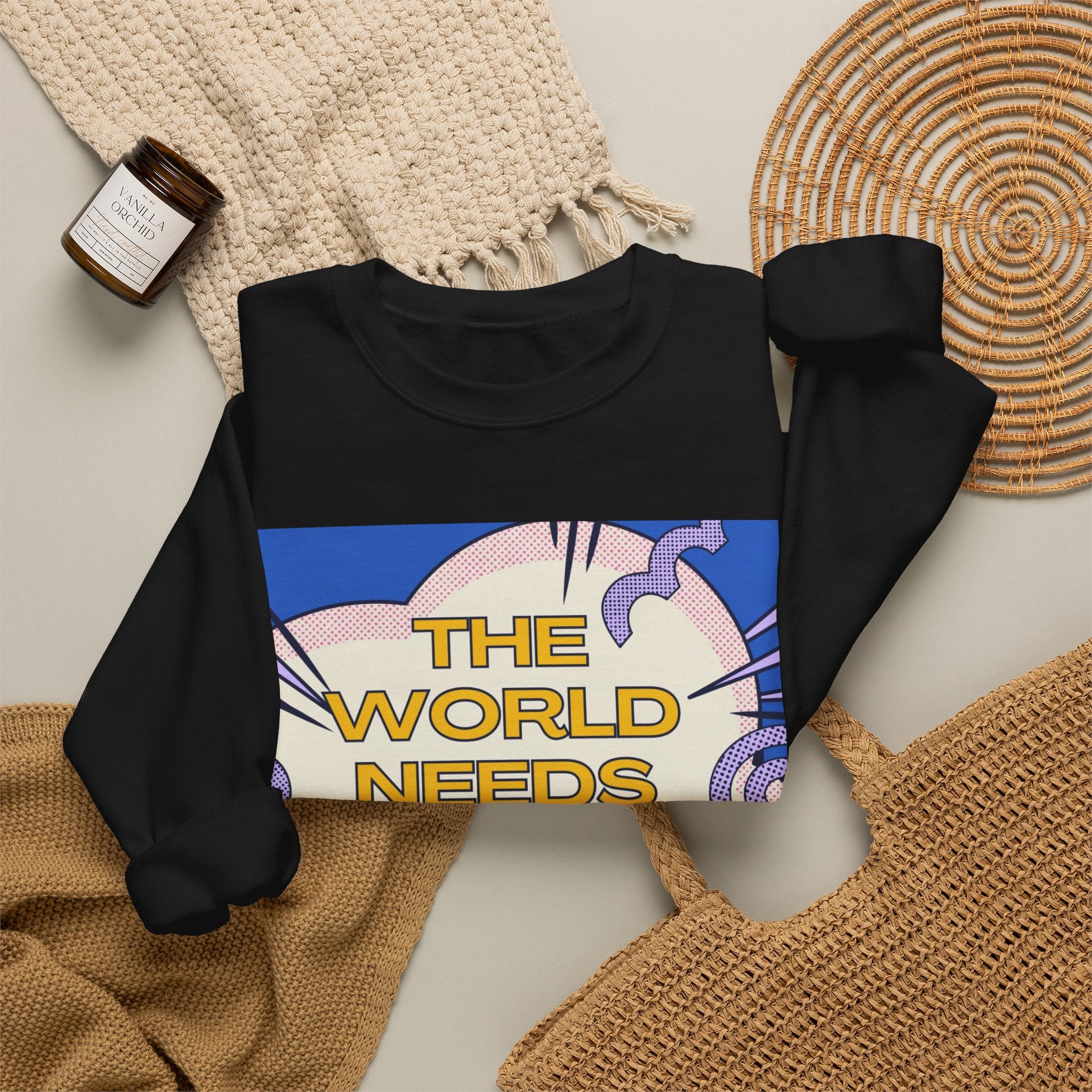 "The World Needs Your Magic" Retro Pop Art Motivational Pullover