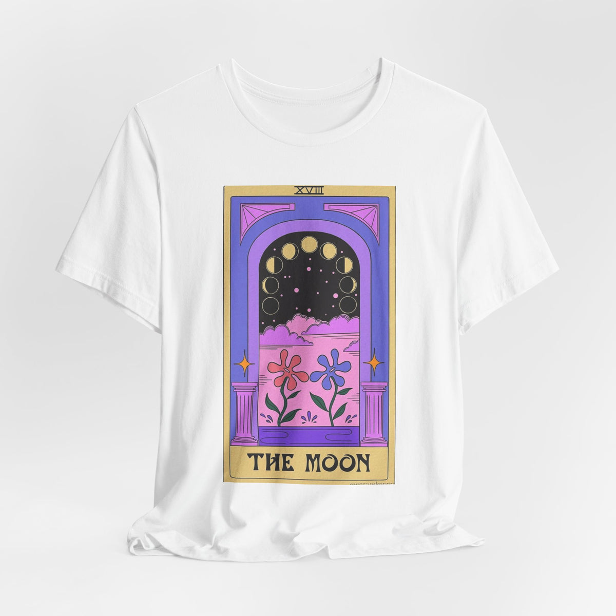 Tarot 'The Moon' Graphic Tee — Mystical Moon Phases Design