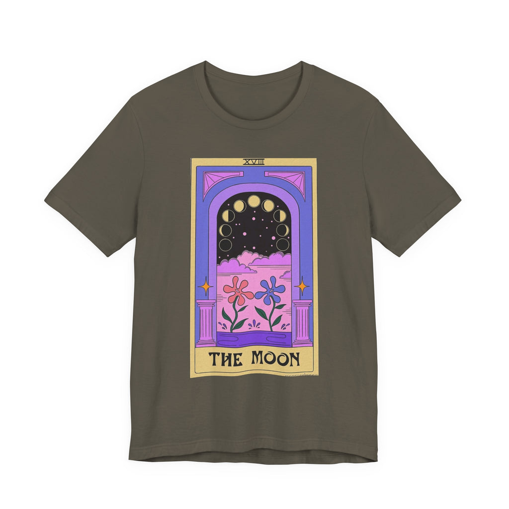 Tarot 'The Moon' Graphic Tee — Mystical Moon Phases Design