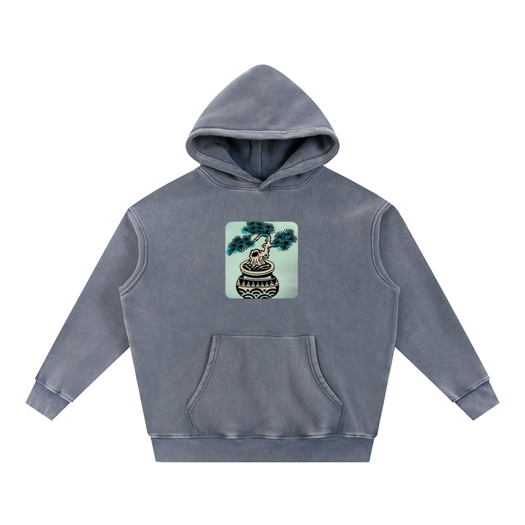 Blue Tree Music School Snow Wash Fleece Oversize Hoodie