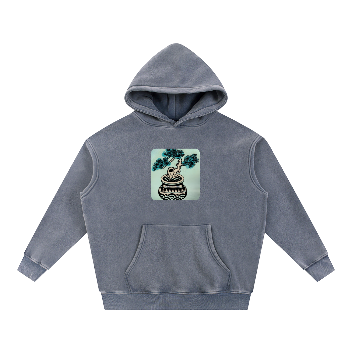 Blue Tree Music School Snow Wash Fleece Oversize Hoodie