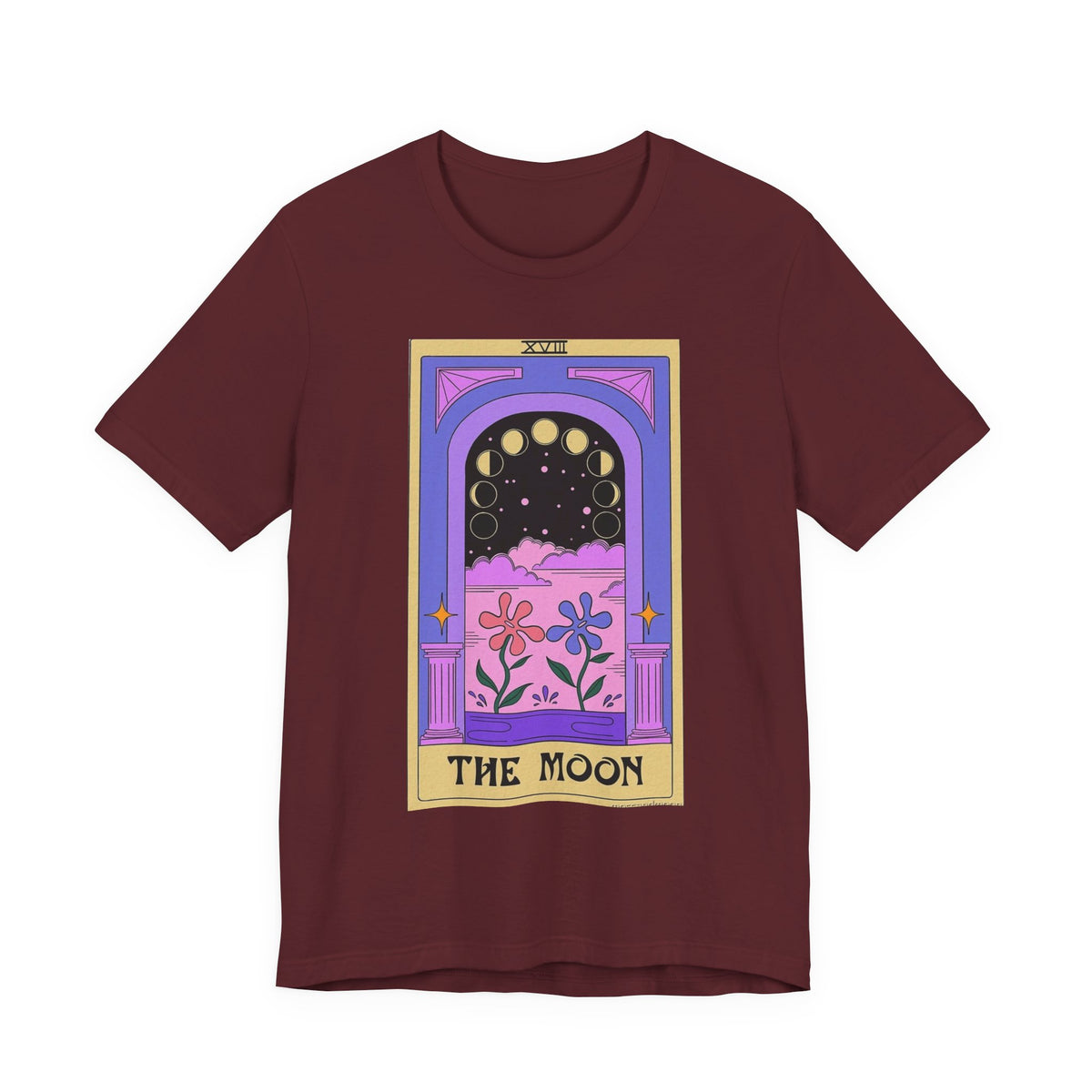 Tarot 'The Moon' Graphic Tee — Mystical Moon Phases Design