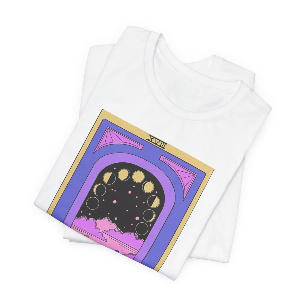 Tarot 'The Moon' Graphic Tee — Mystical Moon Phases Design