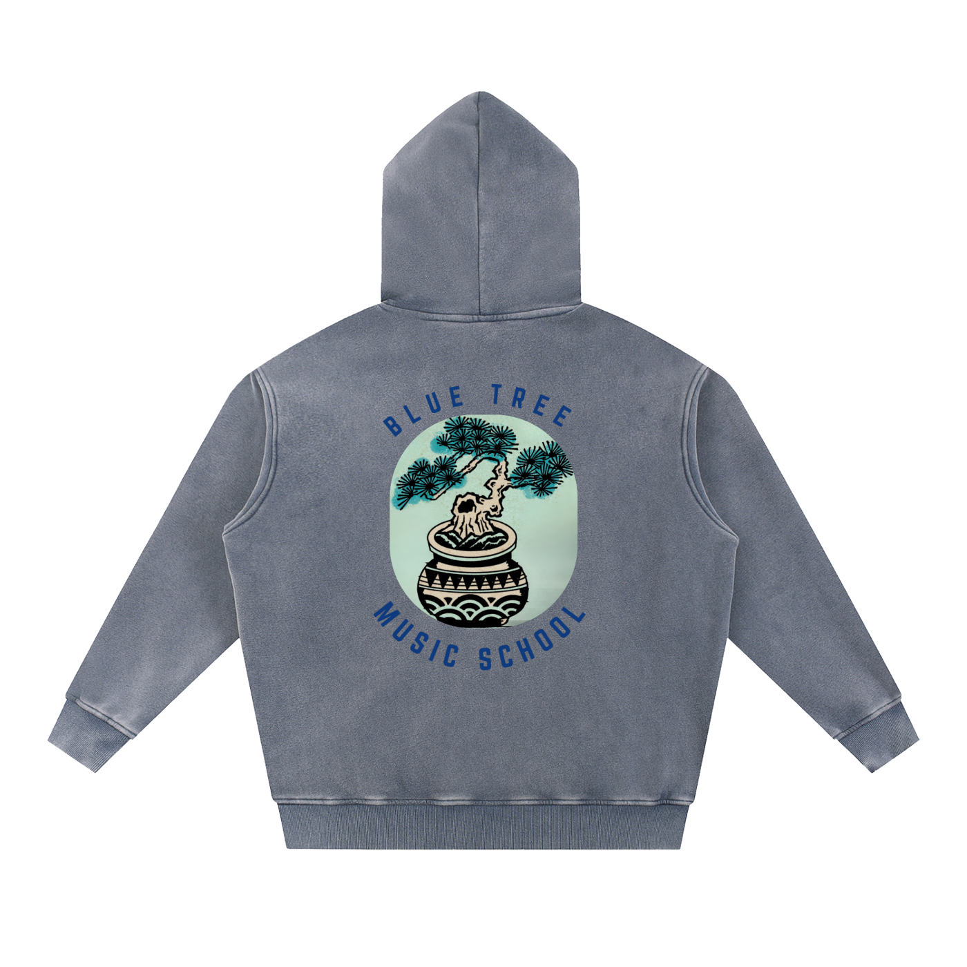 Blue Tree Music School Snow Wash Fleece Oversize Hoodie